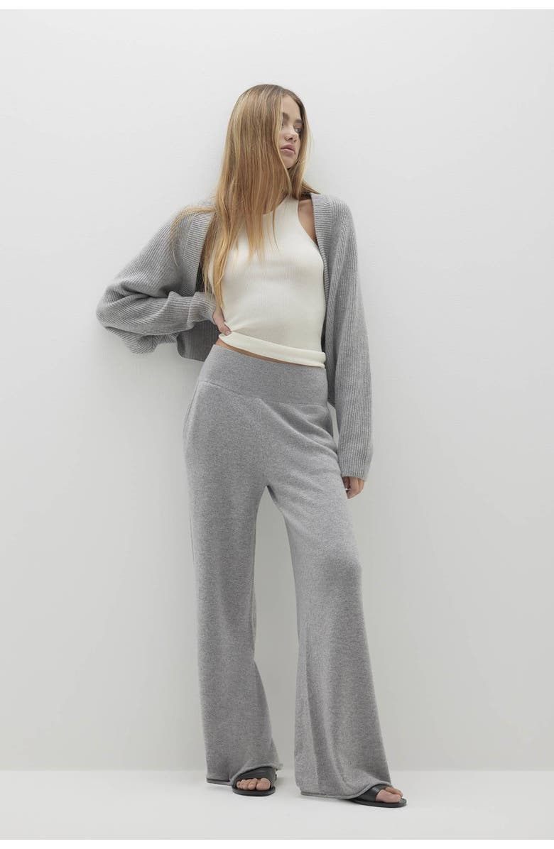 NAKED CASHMERE Antoinette Ribbed Cashmere Shrug, Main, color, Shadow Heather