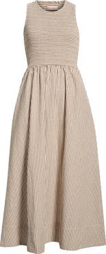 Marine Layer Darcy Stripe Cotton Blend Seersucker Dress