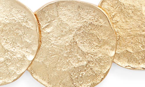 Kenneth Jay Lane Hammered Coin Statement Necklace In Gold