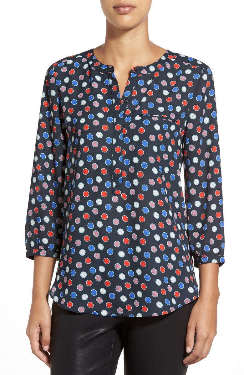 NYDJ Henley Blouse, Main, color,