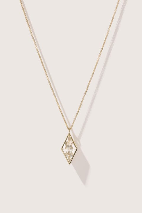 14kt Gold Vermeil Kite Quartz Necklace