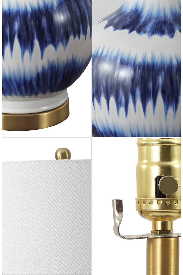 Tucker 30.5" Ceramic/Metal LED Table Lamp, Alternate, color, Blue/White