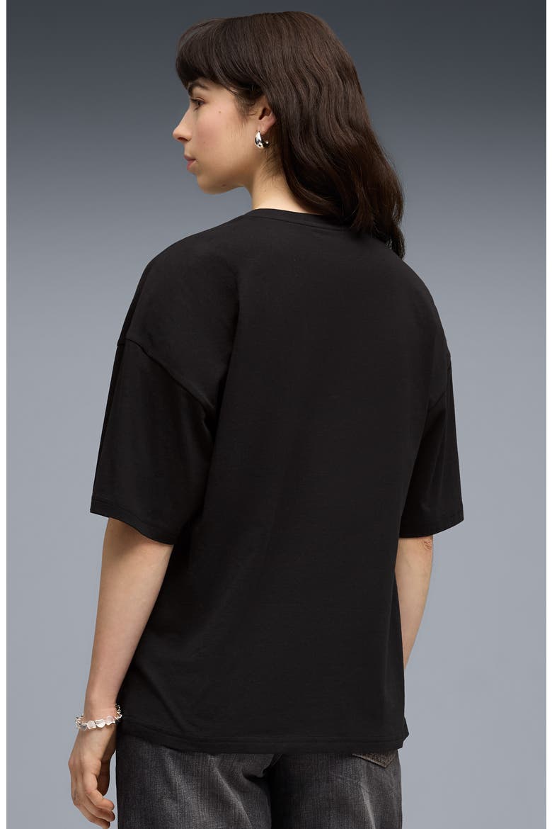 Essentials Bedazzled Rhinestone Embellished Cotton Graphic T-Shirt, Alternate, color, PUMA BLACK