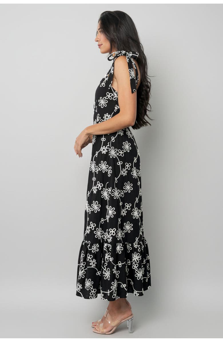 Baltic Børn Amor Midi Dress, Alternate, color, Black + Ivory Floral