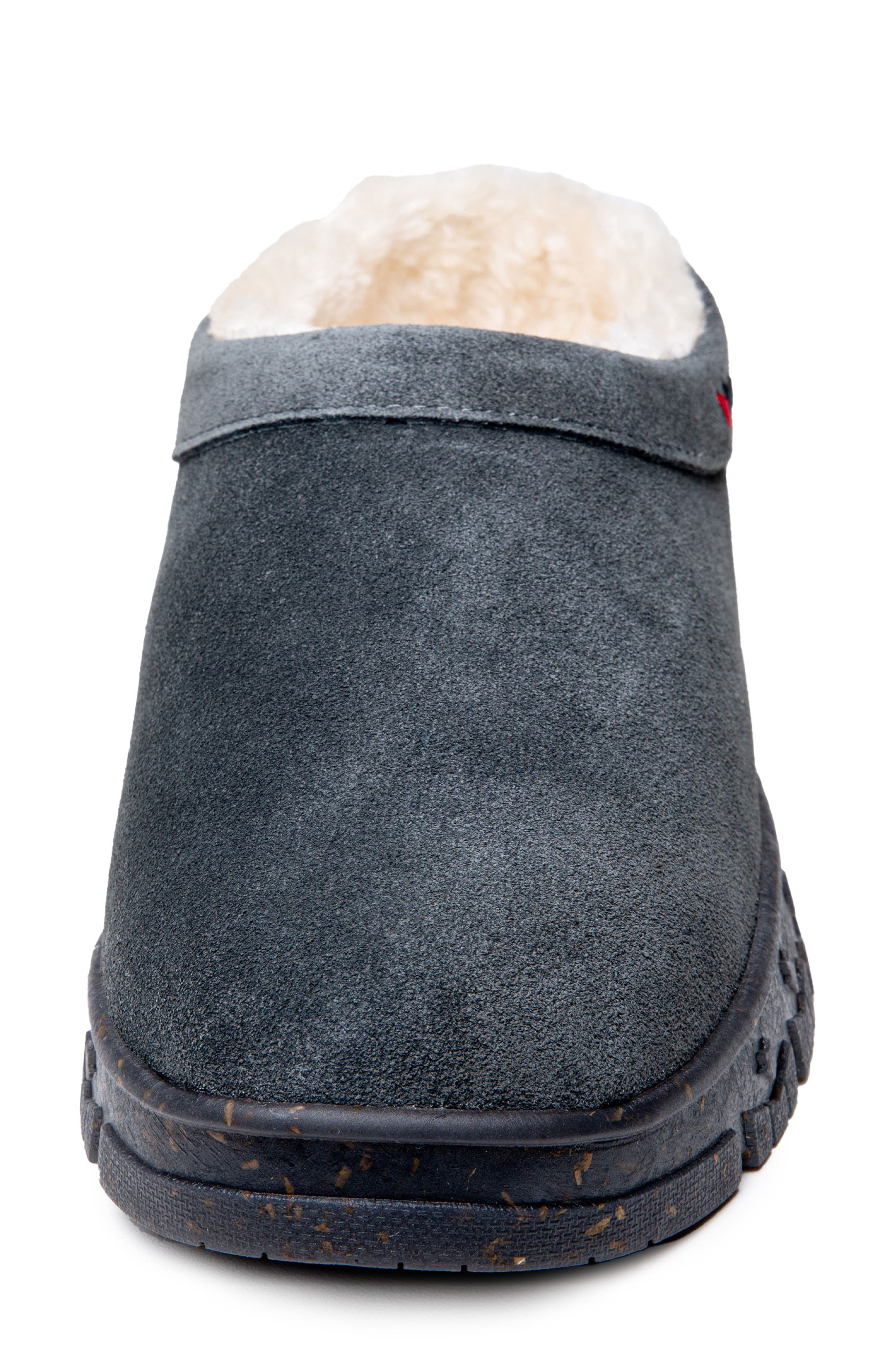 Neva Faux Fur Lined Slipper, Alternate, color, CHARCOAL