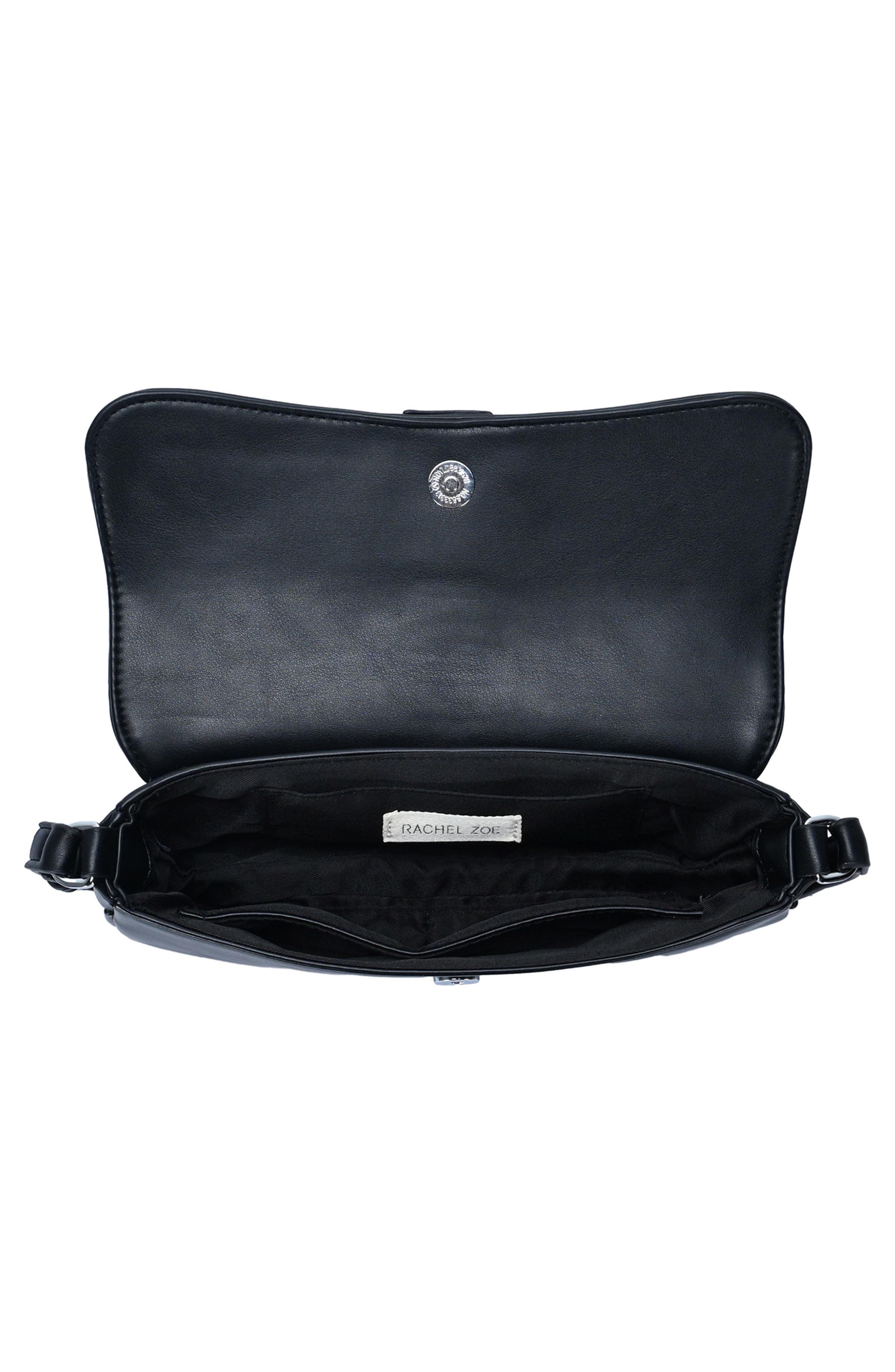 Rachel Zoe Flap Shoulder Bag, Alternate, color, Black