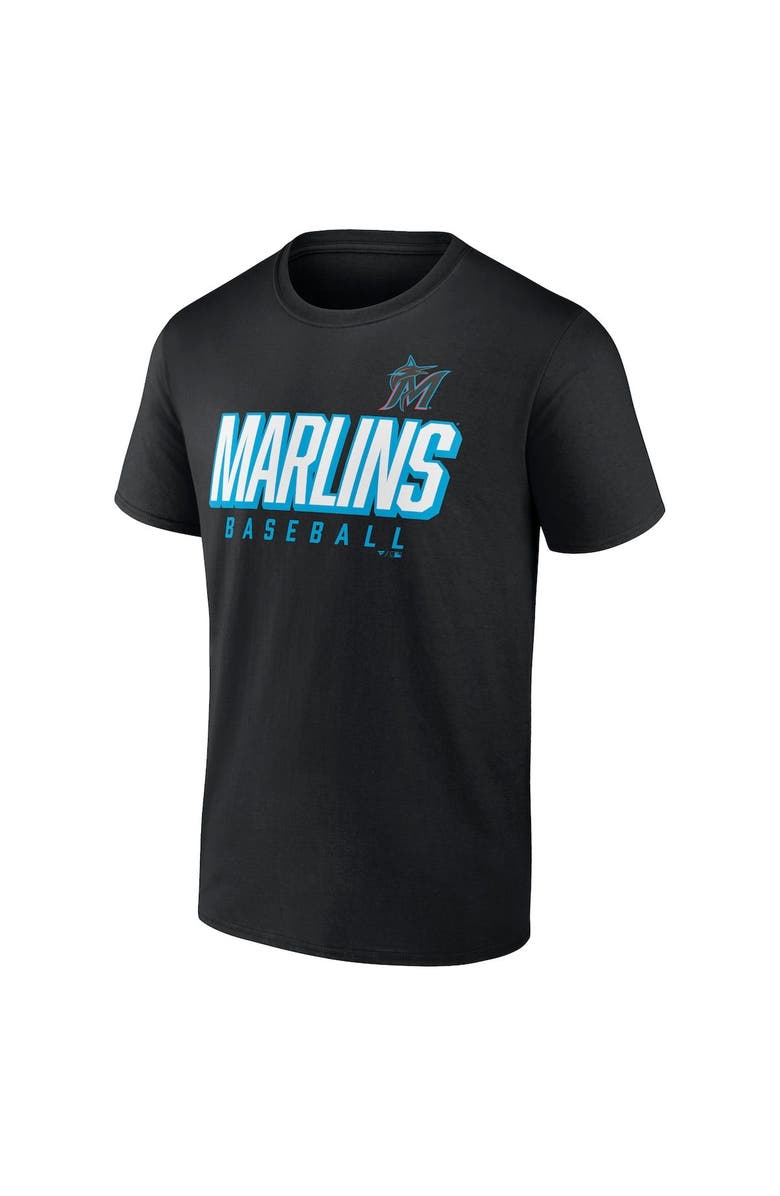 FANATICS Men's Fanatics Branded Black/Blue Miami Marlins Player Pack T-Shirt Combo Set, Alternate, color, 
