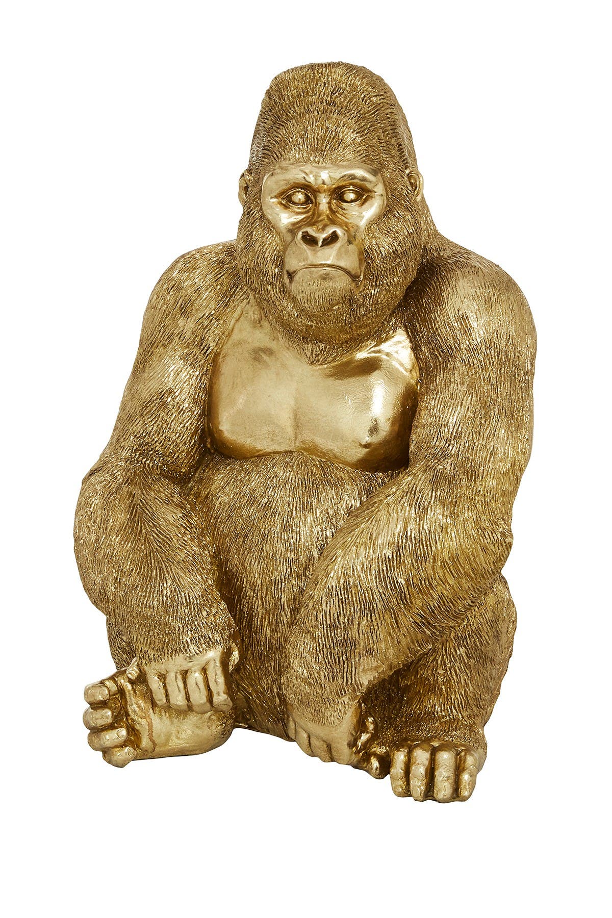 WILLOW ROW Goldtone Traditional Gorilla Sculpture | Nordstromrack
