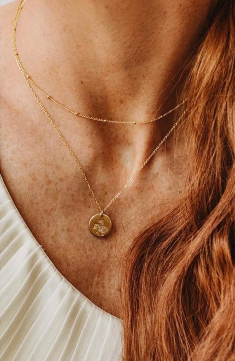 MADE BY MARY April Birth Flower Necklace, Alternate, color, Silver