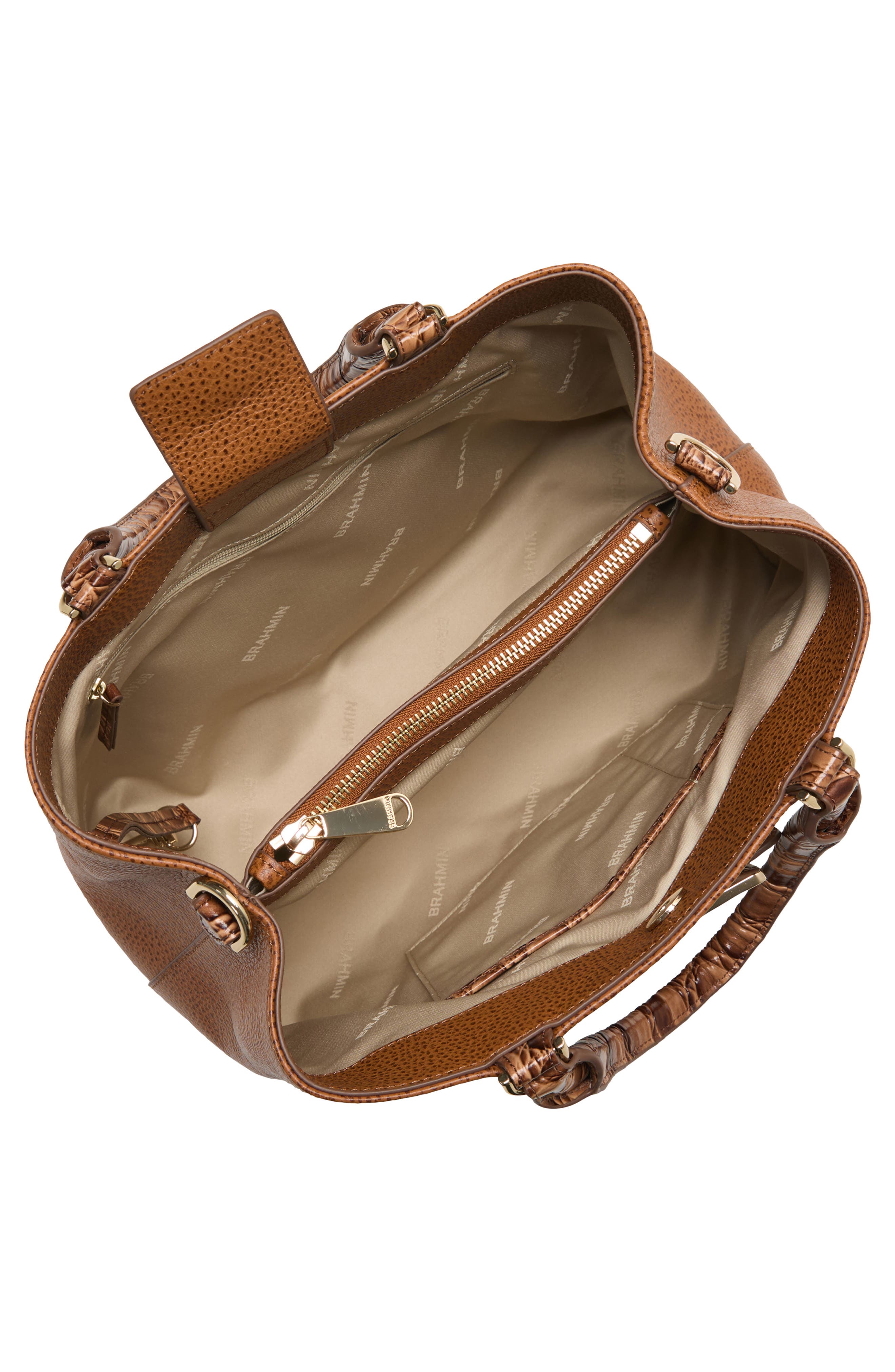 Brahmin Small Denise Leather Satchel, Alternate, color, 