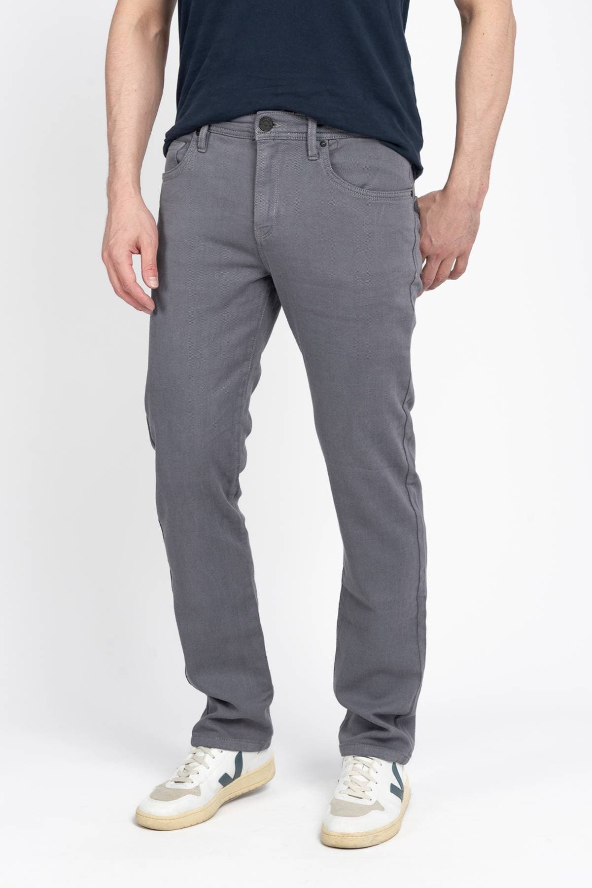 Jack Of Spades Jack Fit Five Pocket Jeans in Blue Grey 