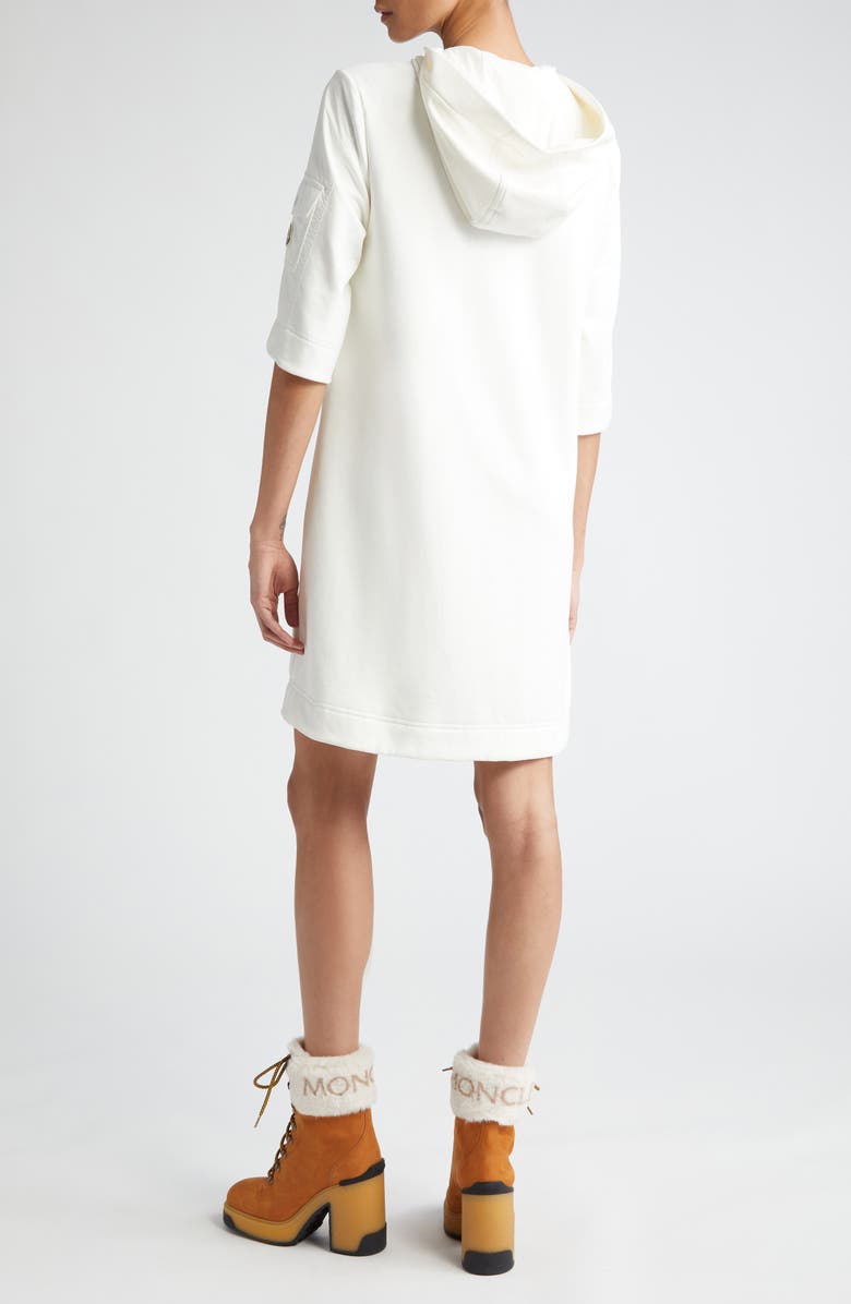 Moncler Quarter Zip Hooded Tunic, Alternate, color, 