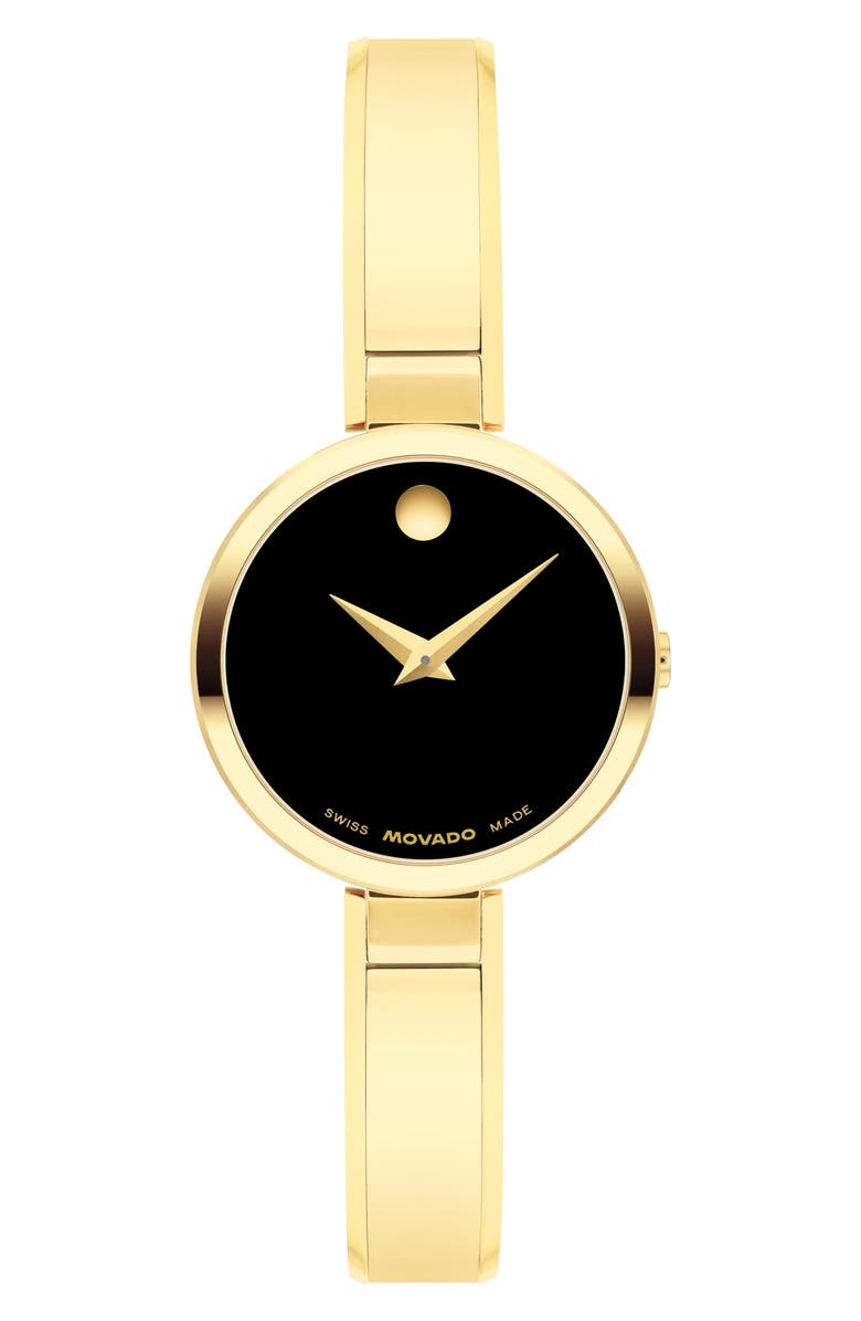 Movado Moda Bracelet Watch, 24mm, Main, color, Black Dial