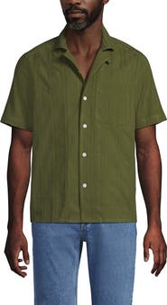 Lands' End Short Sleeve Camp Collar Hawaiian Shirt