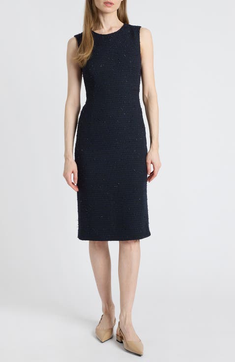 Britta Midi Sheath Dress in Luxury Tweed