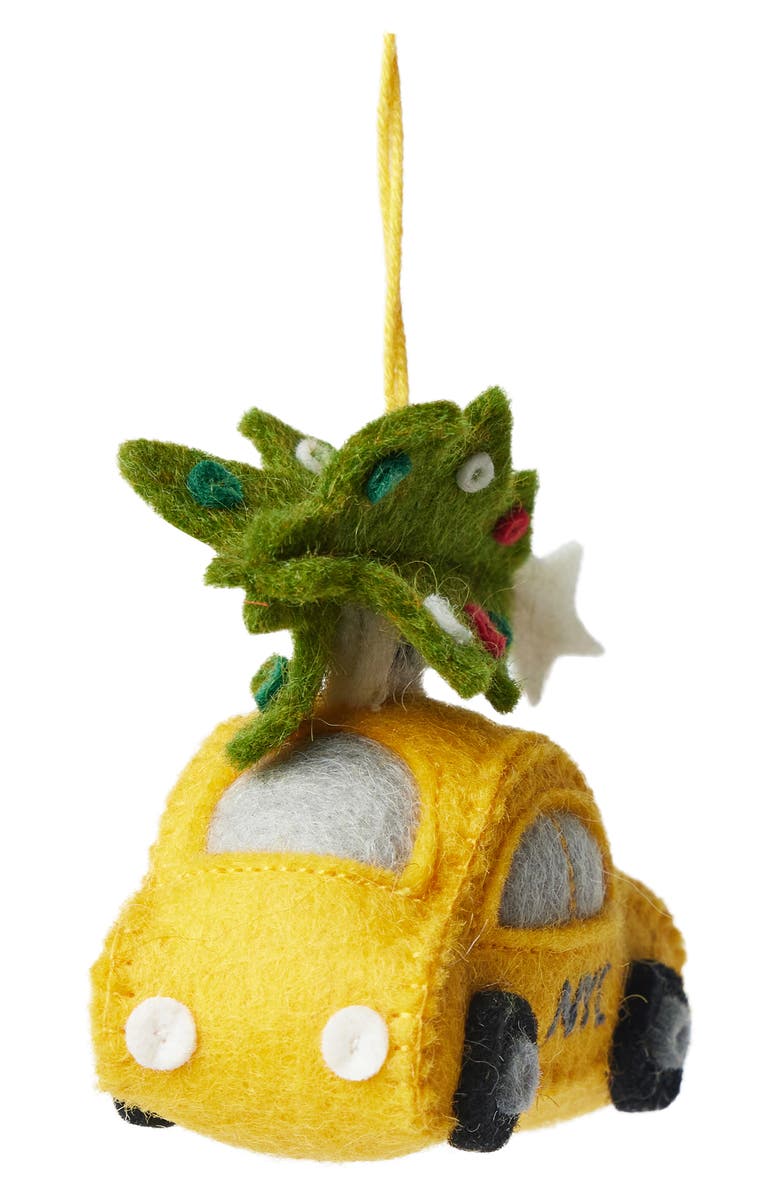 Craftspring Felted Wool NYC Taxi Ornament, Alternate, color,
