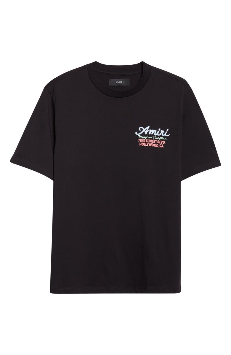 AMIRI Neon Lights Oversize Graphic T-Shirt, Alternate, color, Black