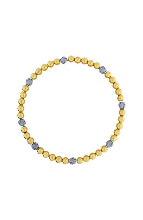 Women's 14K Gold Filled Dainty Accent Gemstone Bracelet