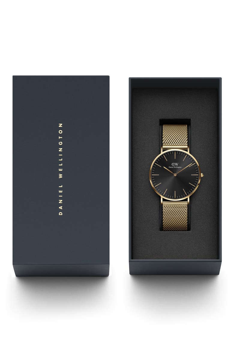 Classic Evergold Mesh Strap Watch, 40mm, Alternate, color, GOLD