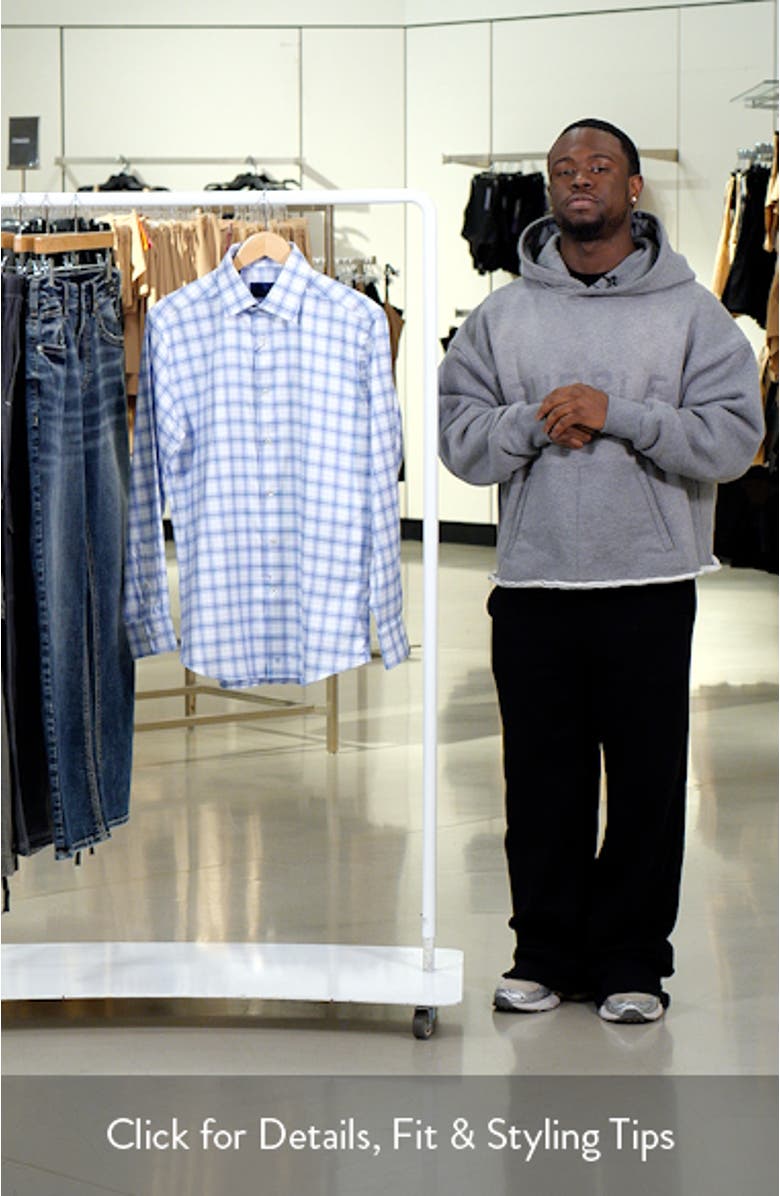 Trim Fit Check Cotton Dress Shirt, sales video thumbnail