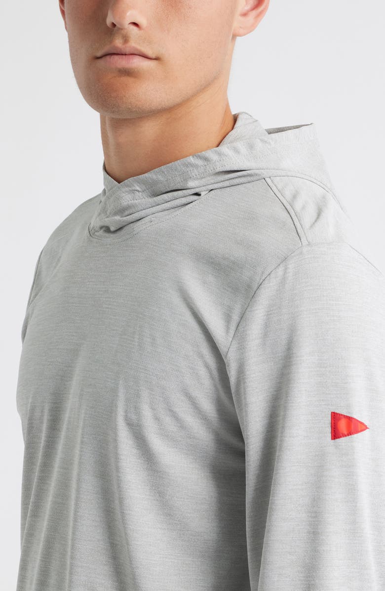 Florence Airtex Long Sleeve Hooded Performance Top, Alternate, color, Heather Charcoal