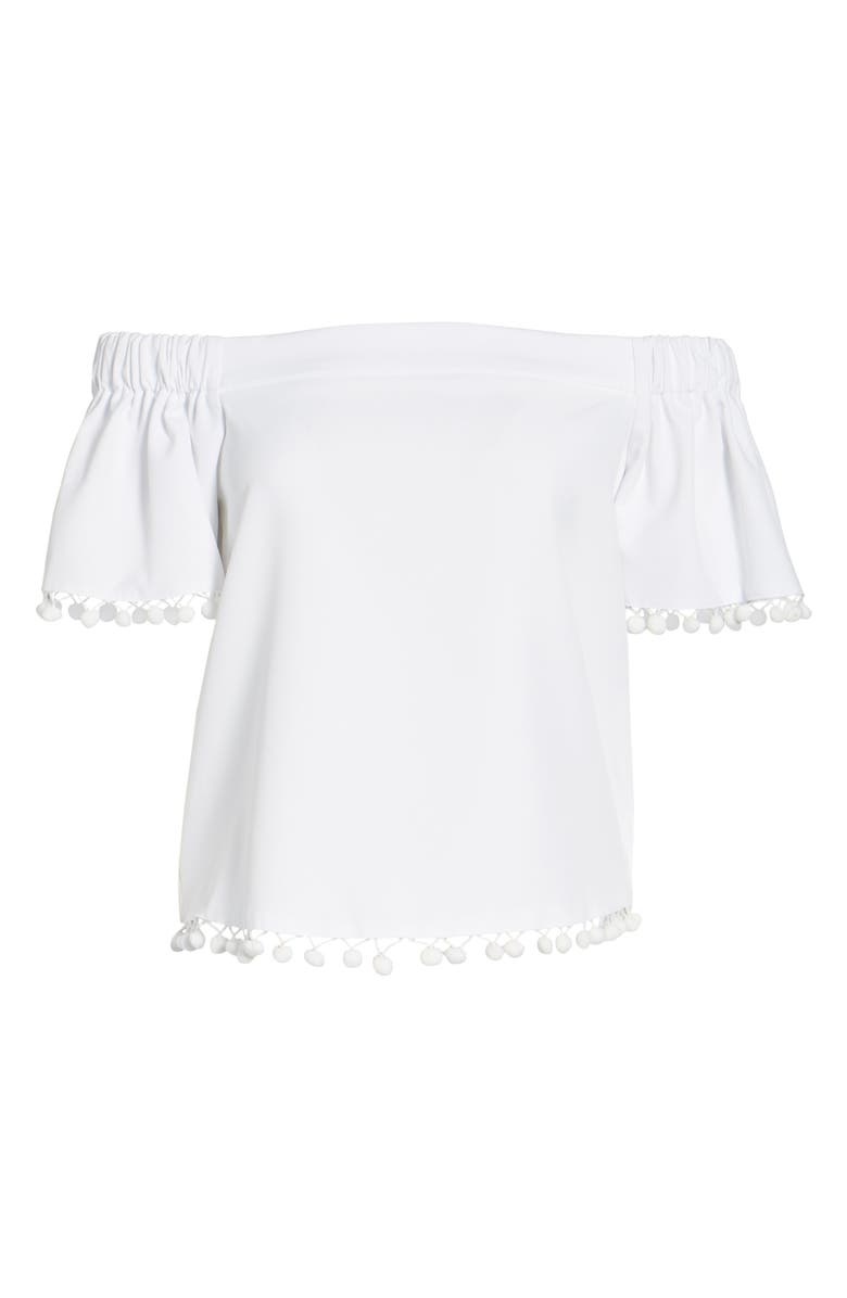 Willow & Clay Pompom Off the Shoulder Top, Alternate, color,