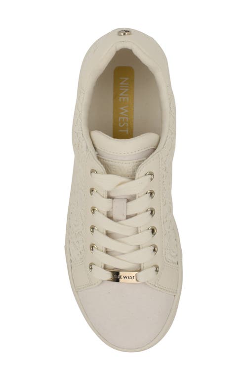 Nine West Gatsby Platform Sneaker In Chic Cream