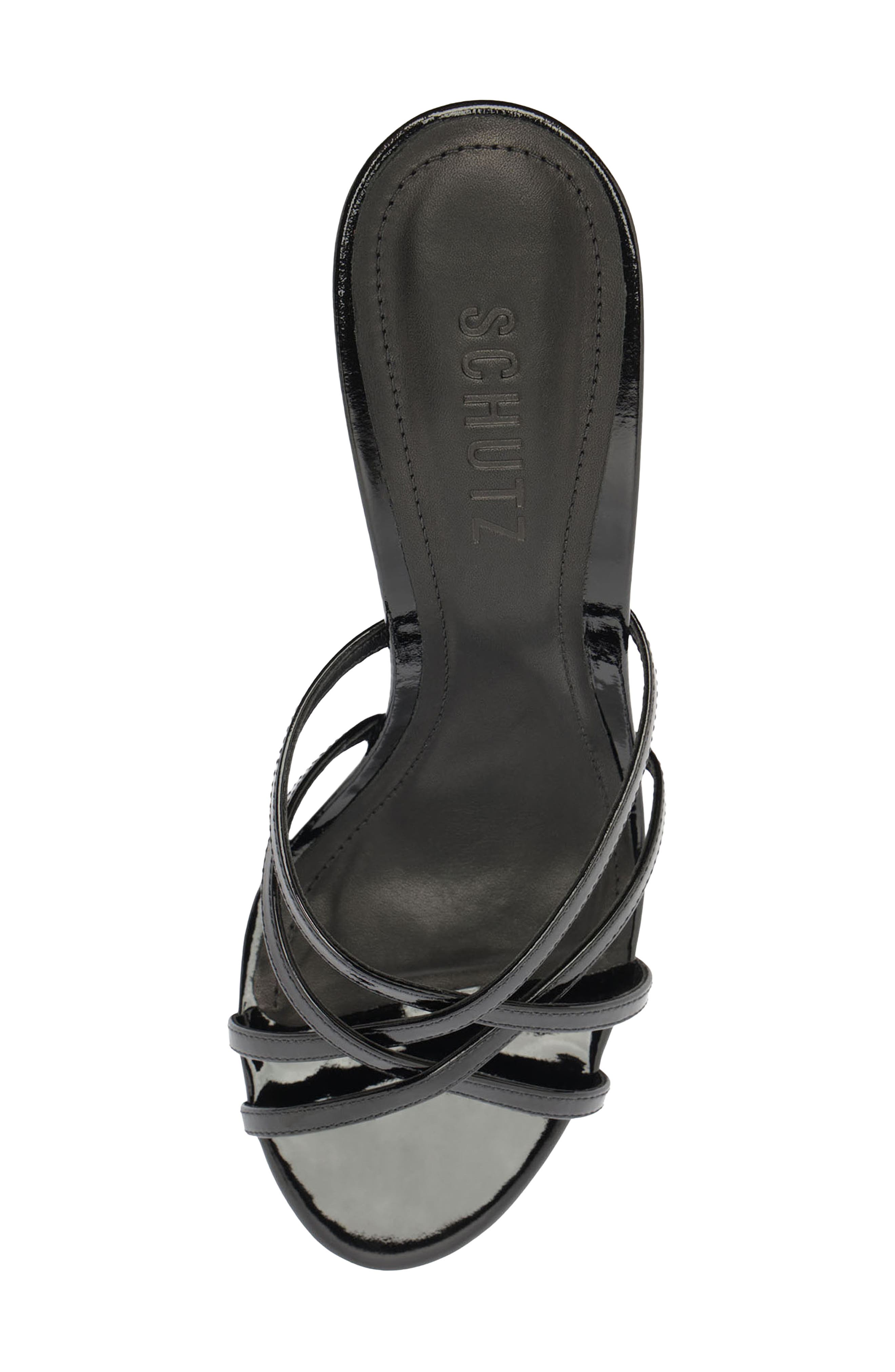 Marion Strappy Slide Sandal, Alternate, color, BLACK