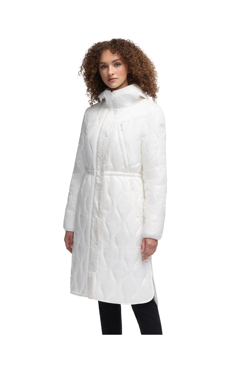 Sterling Onion Quilted Longline Anorak, Alternate, color, White Op