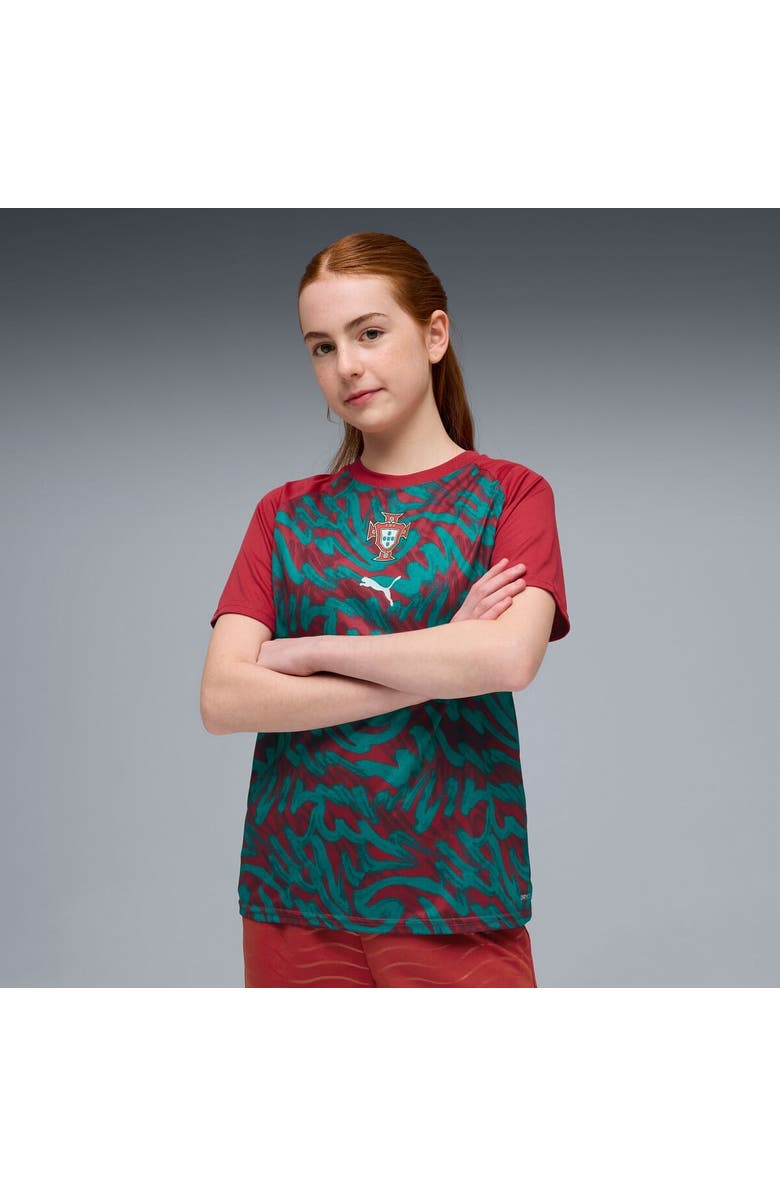 PUMA Youth Puma Red Portugal National Team Pre-Match Jersey, Main, color, Red