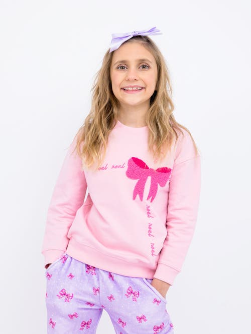 Preppy Goose Holiday Bow Noel Sweatshirt in Light Pink  product