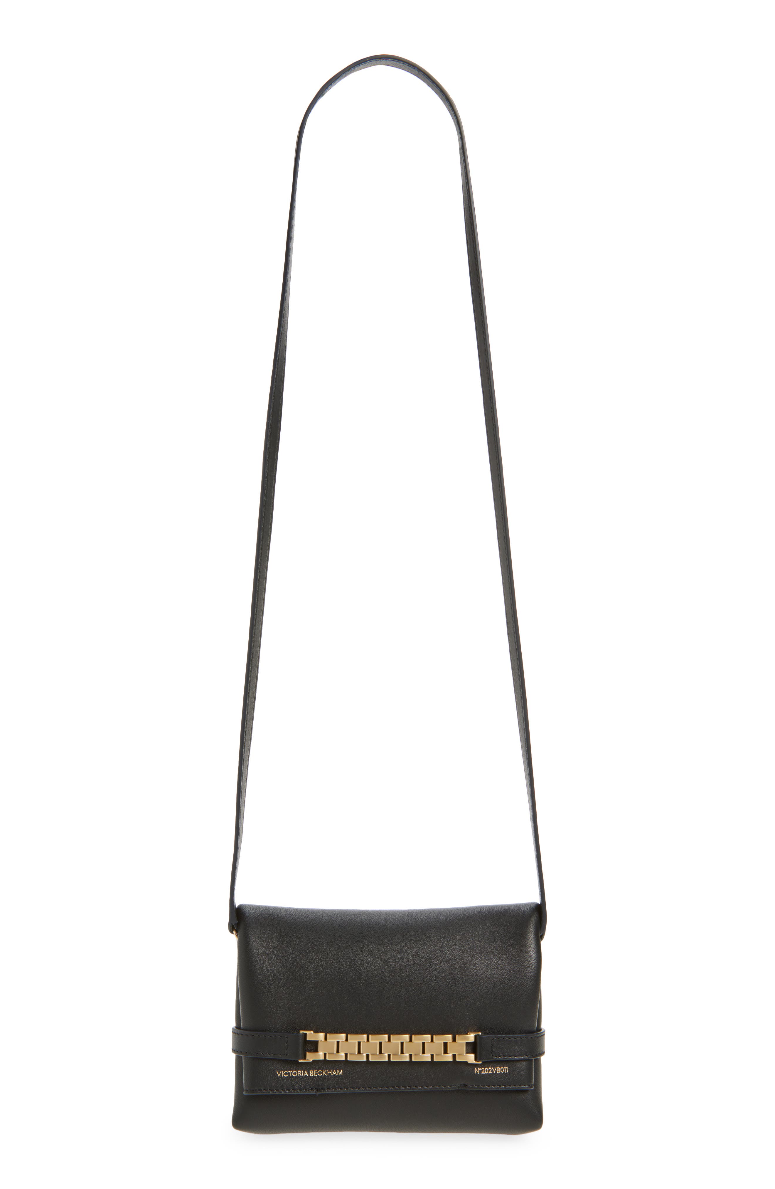 Victoria Beckham Mini Chain Pouch Clutch, Main, color, Black