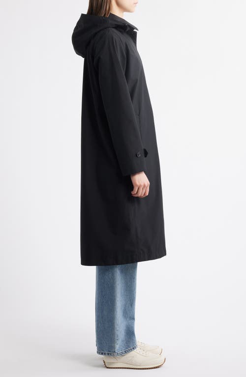 Save The Duck Asia Water Repellent Hooded Raincoat In Black