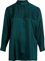 Eileen Fisher Silk Classic Collar Shirt