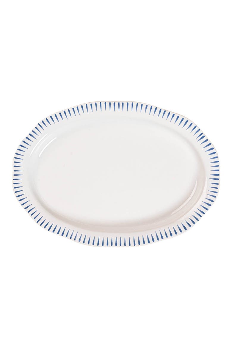 Sitio Stripe 17-Inch Platter, Main, color, WHITEWASH/ DELFT BLUE