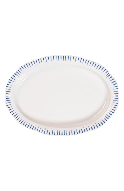 Juliska Sitio Stripe 17 Serving Platter In Blue