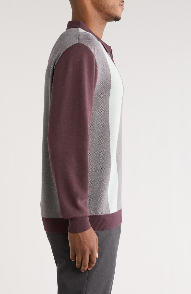 Malbon Golf Dove Colorblock Sweater, Alternate, color, Light Blue