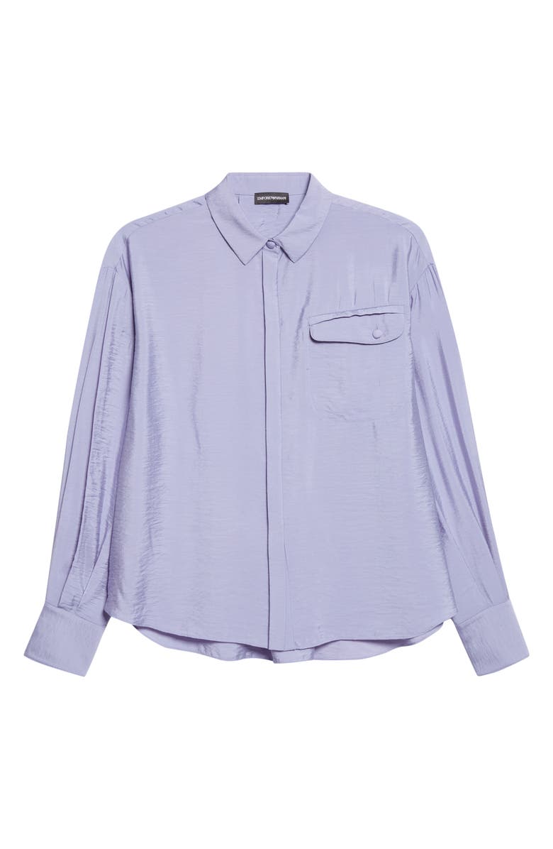 Emporio Armani Techno Button-Up Shirt, Main, color, Purple