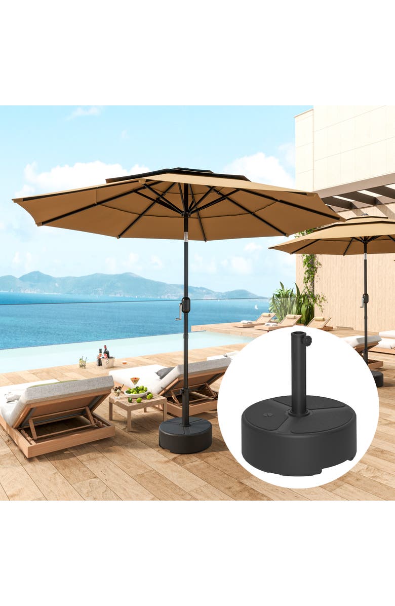 Outsunny Patio Umbrella Base Holder, Alternate, color, Black