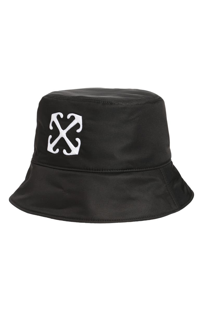 Off-White Arrow Embroidered Bucket Hat, Main, color,
