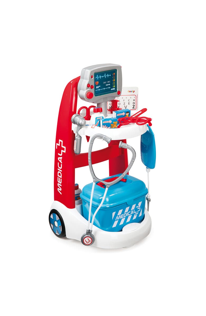 Smoby Toys Doctor Playset Trolley with Sounds and Accessories, Main, color, Multicolored
