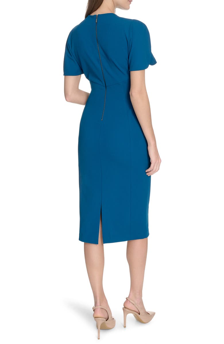 Calvin Klein Ruched Front Sheath Dress, Alternate, color, Cypress