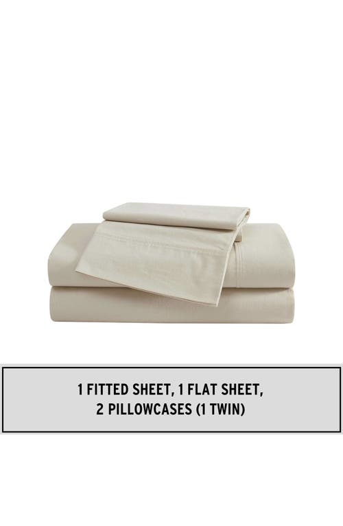EDDIE BAUER EDDIE BAUER SOLID 180 THREAD COUNT COTTON PERCALE SHEET SET