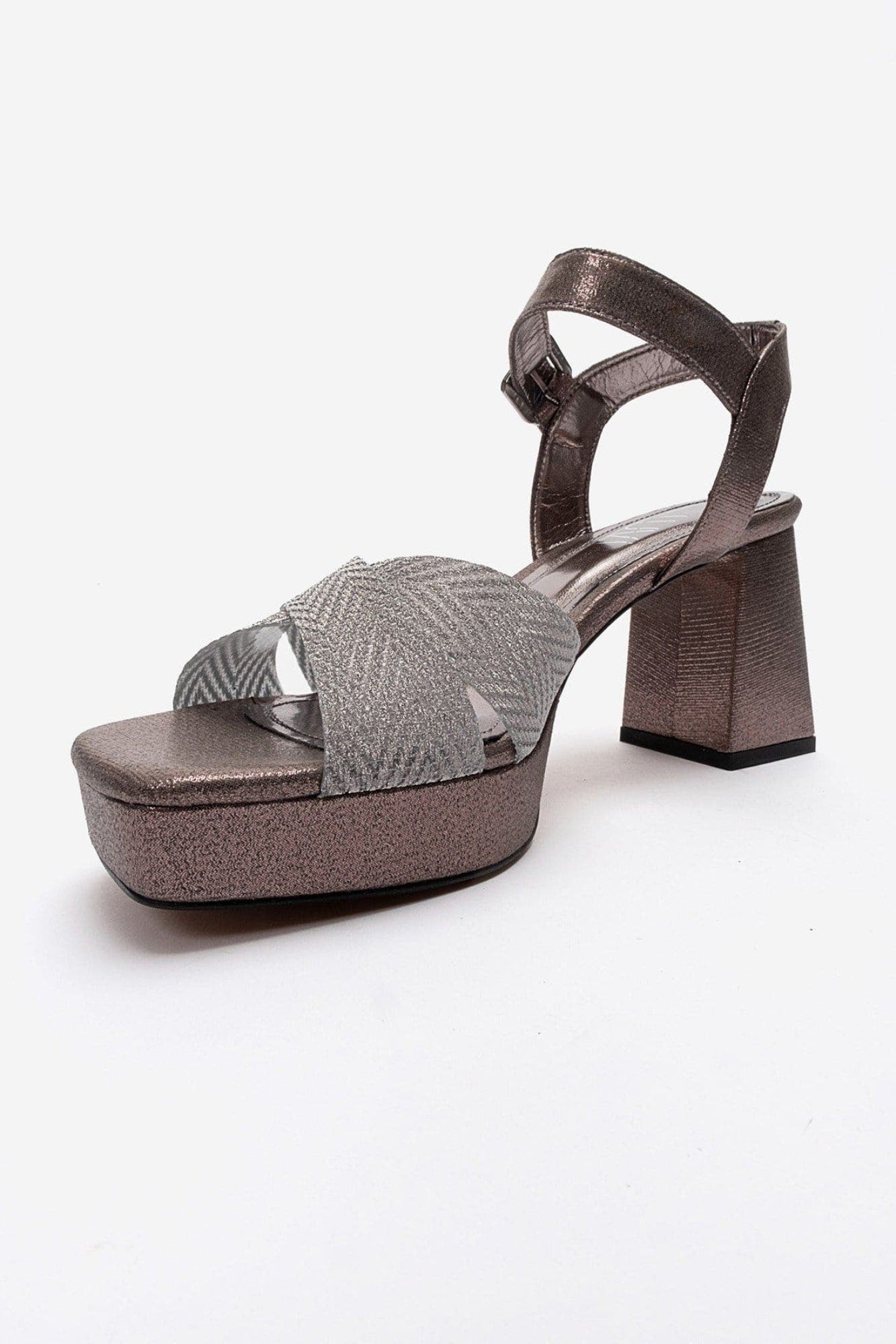 Bavena Platform Block Heel Sandal, Alternate, color, Platinum