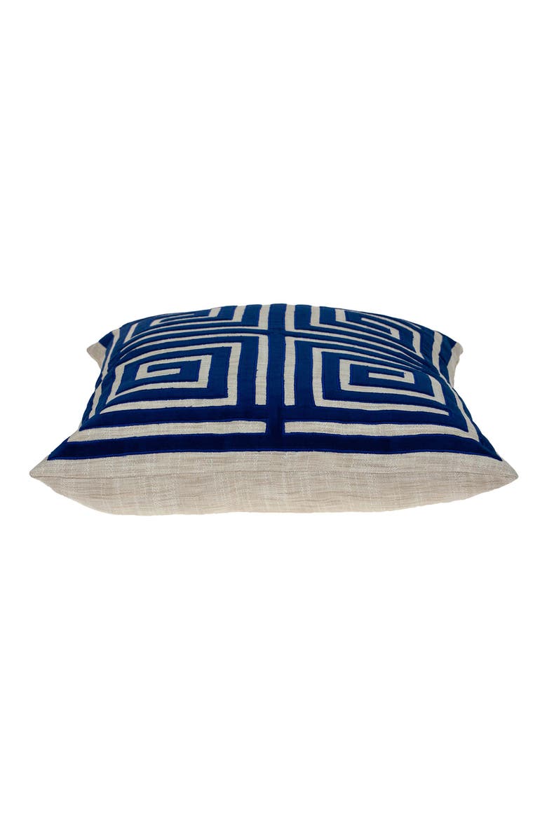 Gio Cotton Velvet Throw Pillow, Alternate, color, BLUE