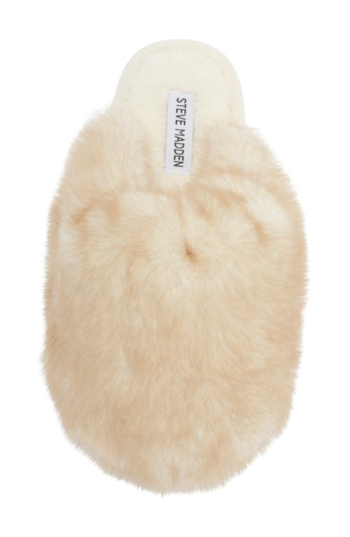 Steve Madden Poof Faux Fur Slipper In Animal Print