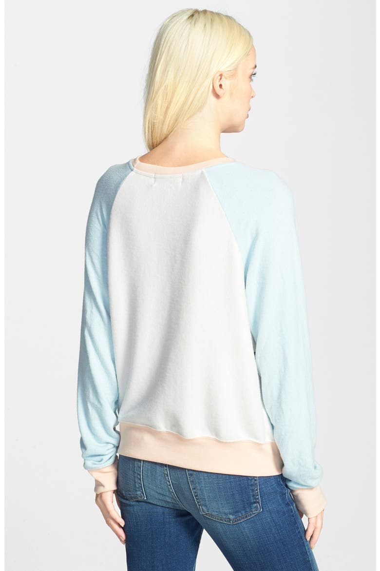 'Dancin' Raglan Sleeve Sweatshirt, Alternate, color, VINTAGE LACE/ HONOLULU BLUE