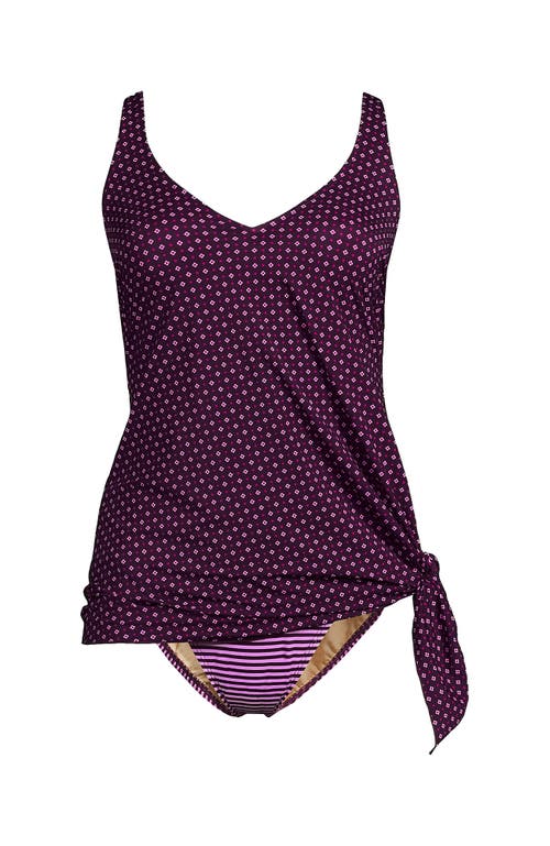 LANDS' END LANDS' END SLENDER SUIT FAUXKINI ONE PIECE SWIMSUIT 
