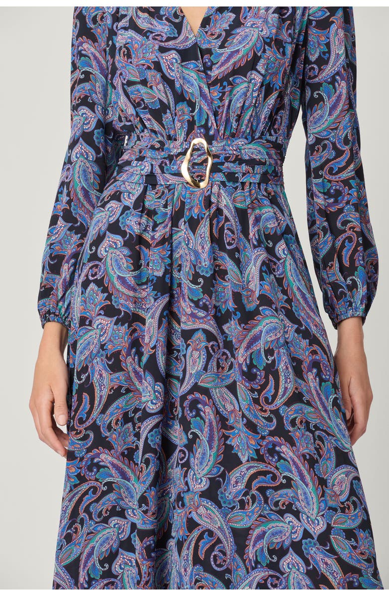 Shoshanna Kendall Chateau Paisley Dress, Alternate, color, Violet Multi