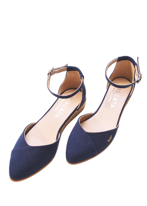 Viscata Montroig Canvas Espadrille Flats In Navy